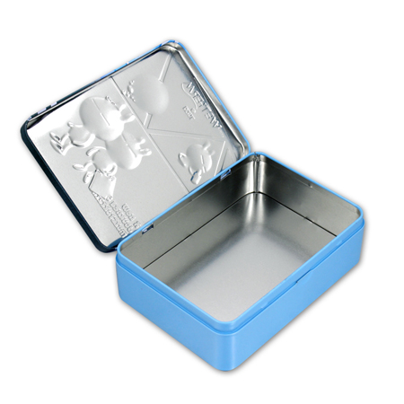 food grade metal tin box with hinged
